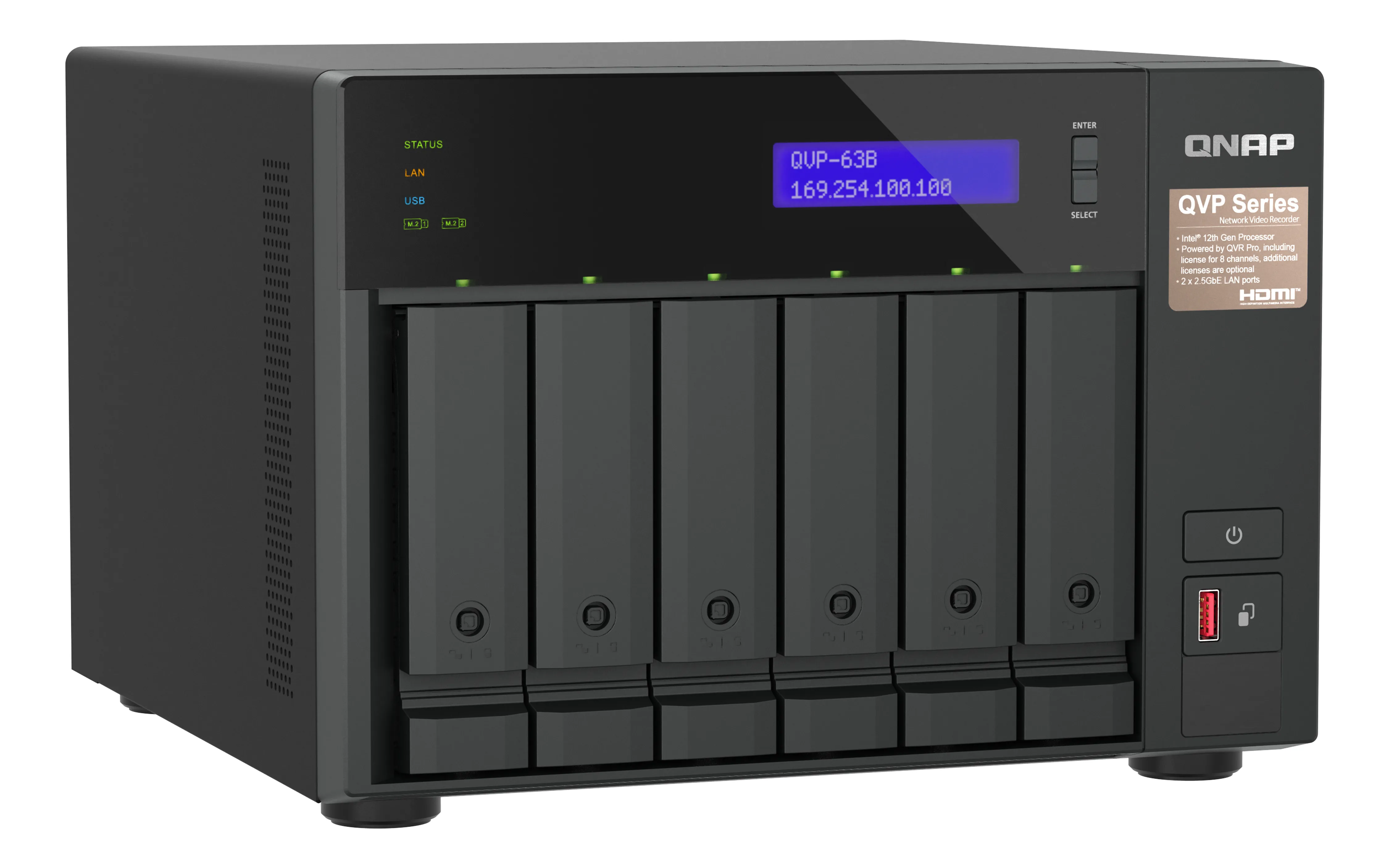 QNAP QVP-63B Surveillance NAS Intel Core i3-12100 4-core/8-thread Processor