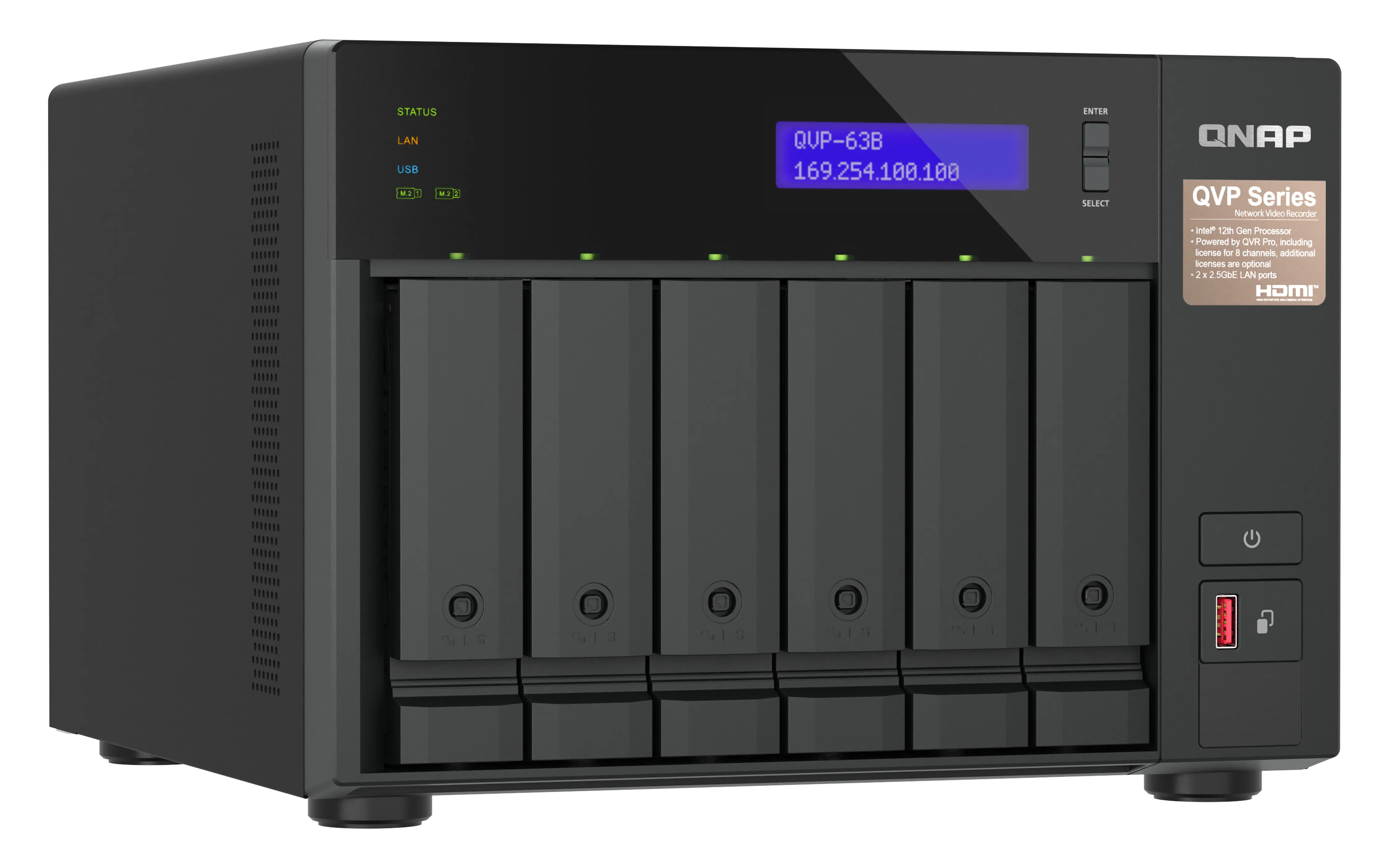 QNAP QVP-63B Surveillance NAS Intel Core i3-12100 4-core/8-thread Processor
