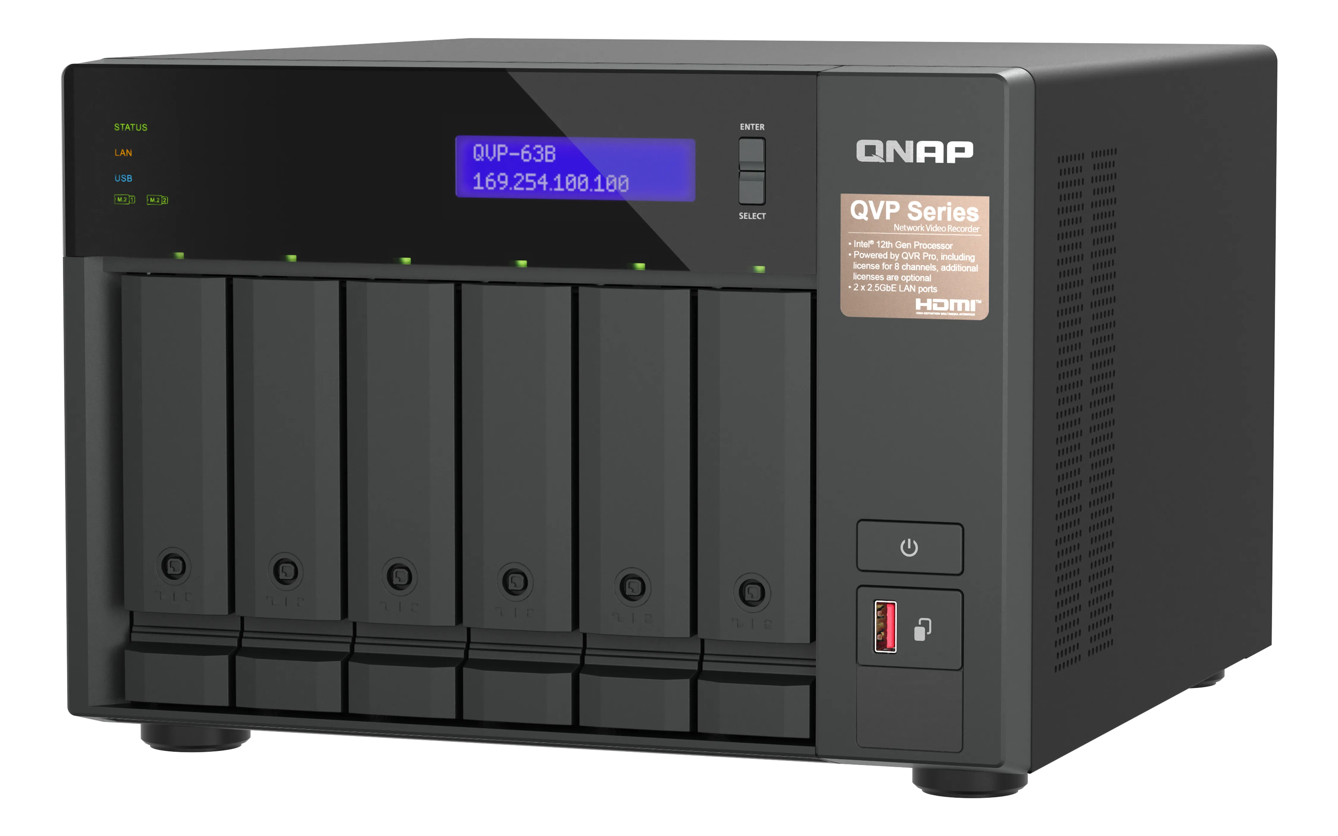 QNAP QVP-63B Surveillance NAS Intel Core i3-12100 4-core/8-thread Processor