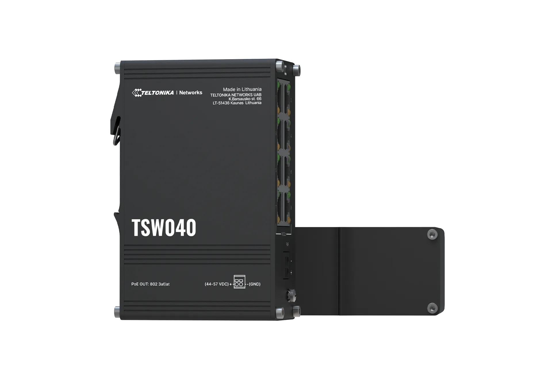 Teltonika TSW040 PoE+ switch x8 ethernet, integrated DIN Rail - switch