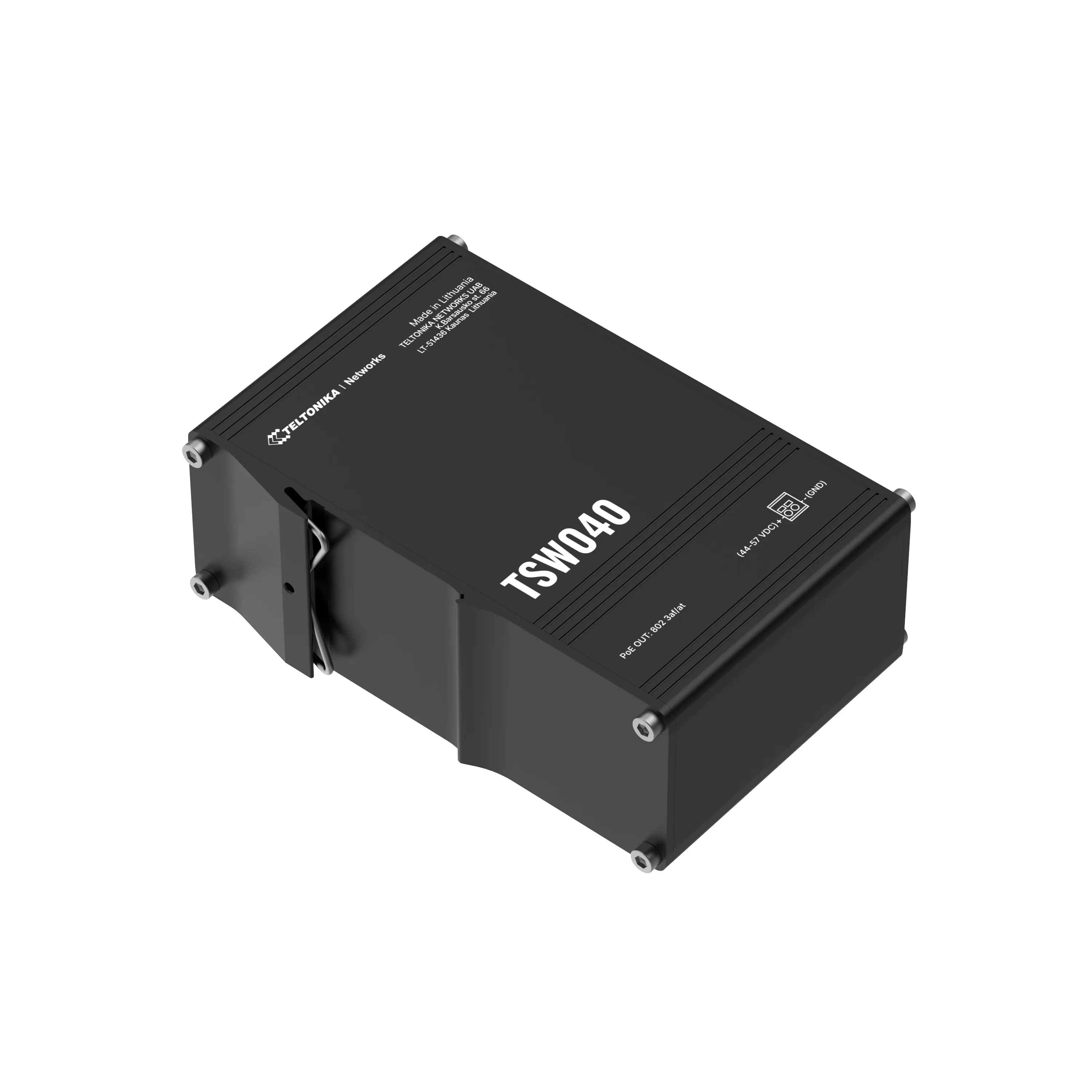 Teltonika TSW040 PoE+ switch x8 ethernet, integrated DIN Rail - switch