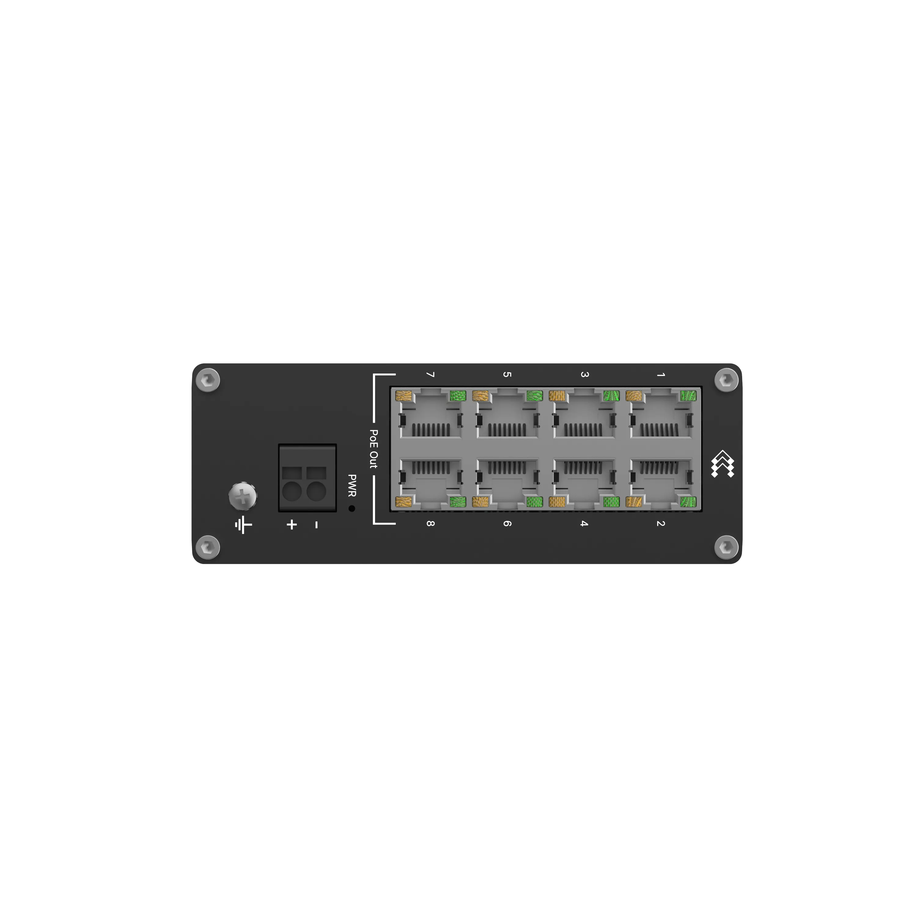 Teltonika TSW040 PoE+ switch x8 ethernet, integrated DIN Rail - switch