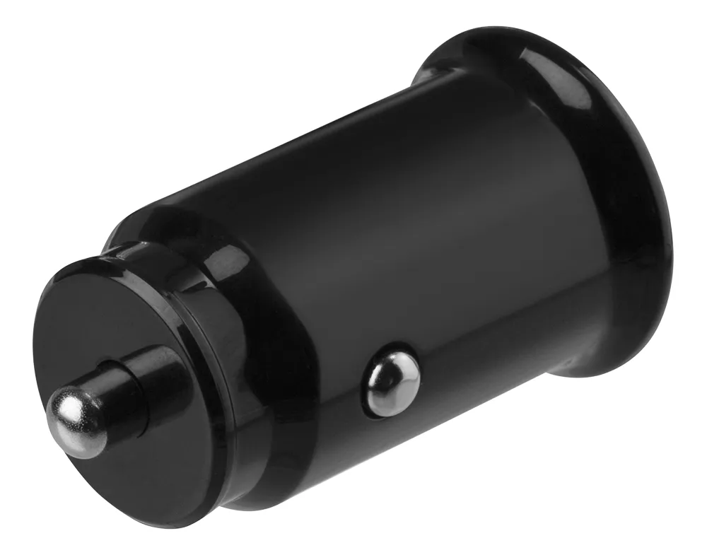 DELTACO 12/24 V USB-billadare med kompakt storlek och dubbla USB-A por