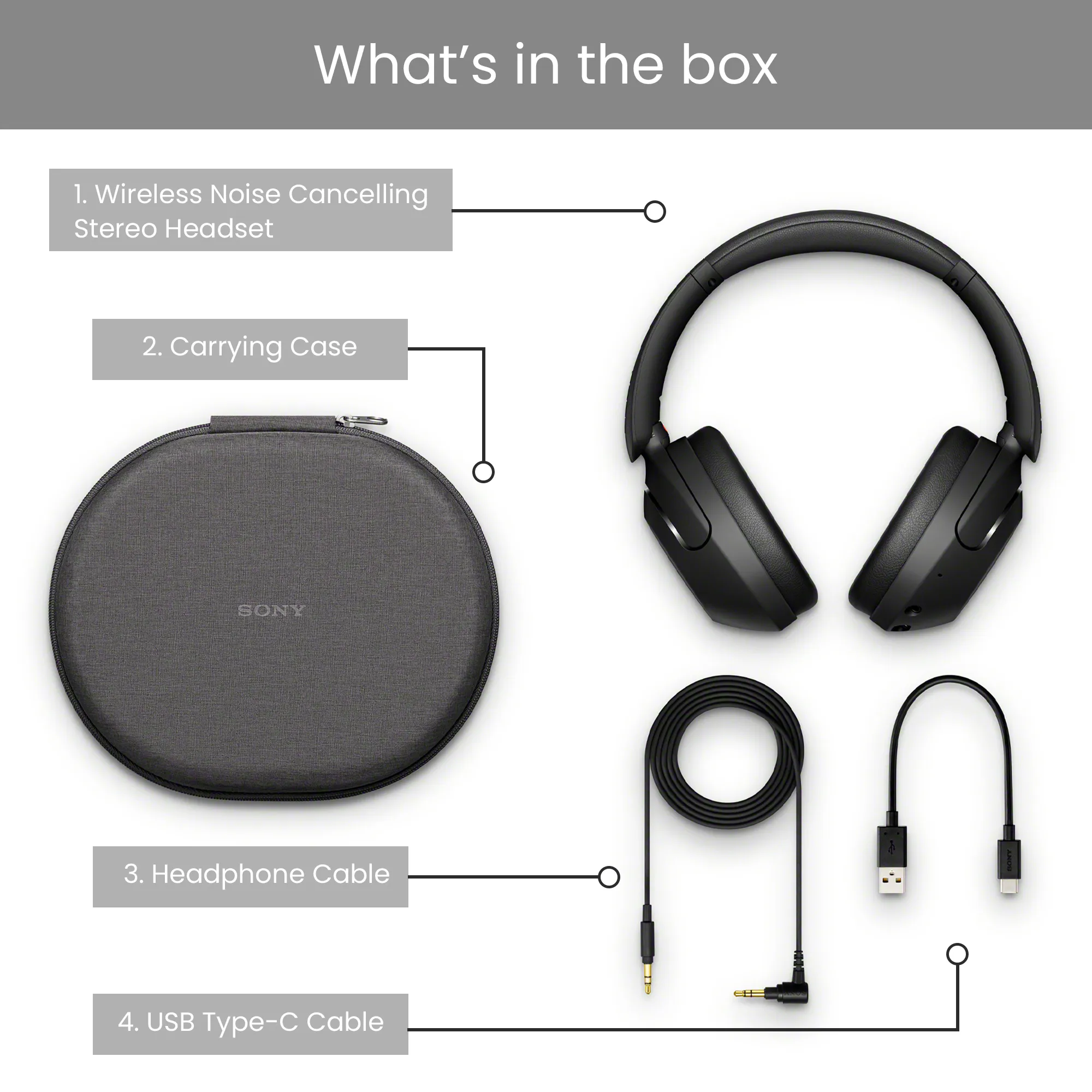 Sony WH-XB910N Extra Bass NC - wireless headphones, black