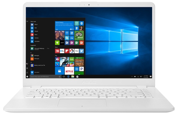 Asus 15.6" VivoBook 15, 4GB RAM, 500GB HDD + 128GB SSD, Win 10 - notebook, White