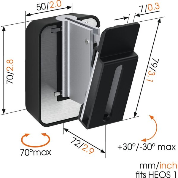 Vogel's SOUND 5201-sein&auml;teline Denon HEOS 1, musta