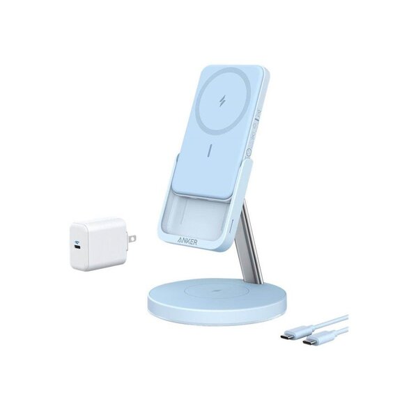 Anker PowerWave Mag-Go 2-in-1 Stand 5K Blue