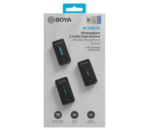 Boya S2 -wireless microphone, 2 pcs