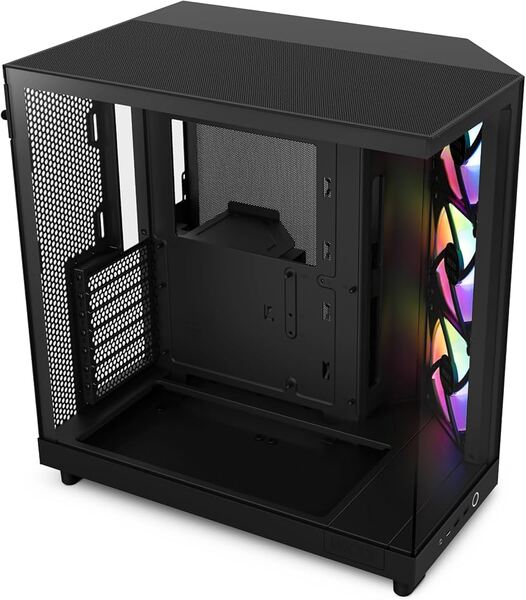 NZXT H6 RGB+ -miditornikotelo ikkunalla ja RGB-valaistuksella, musta