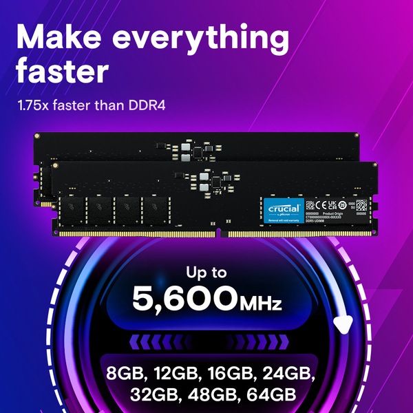 Crucial 128GB Kit2 DDR5-5600 UDIMM