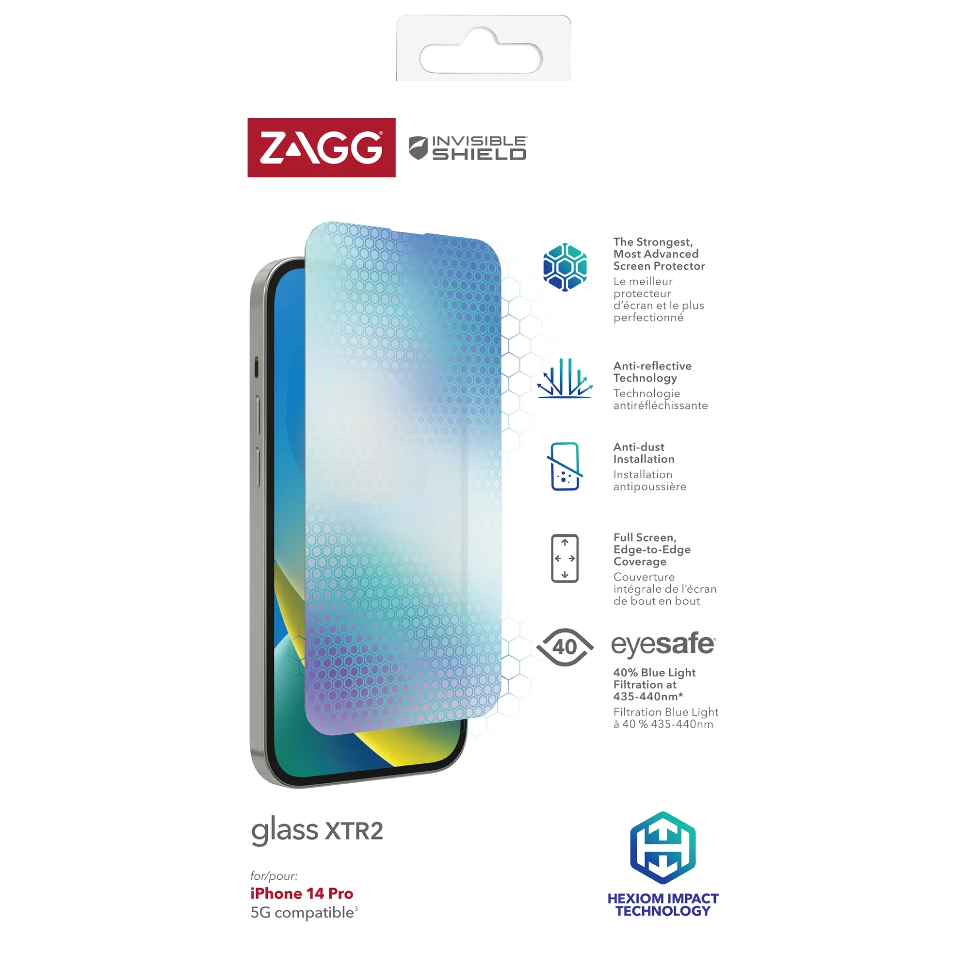 Zagg Glass XTR2, iPhone 14 Pro - Screen Glass