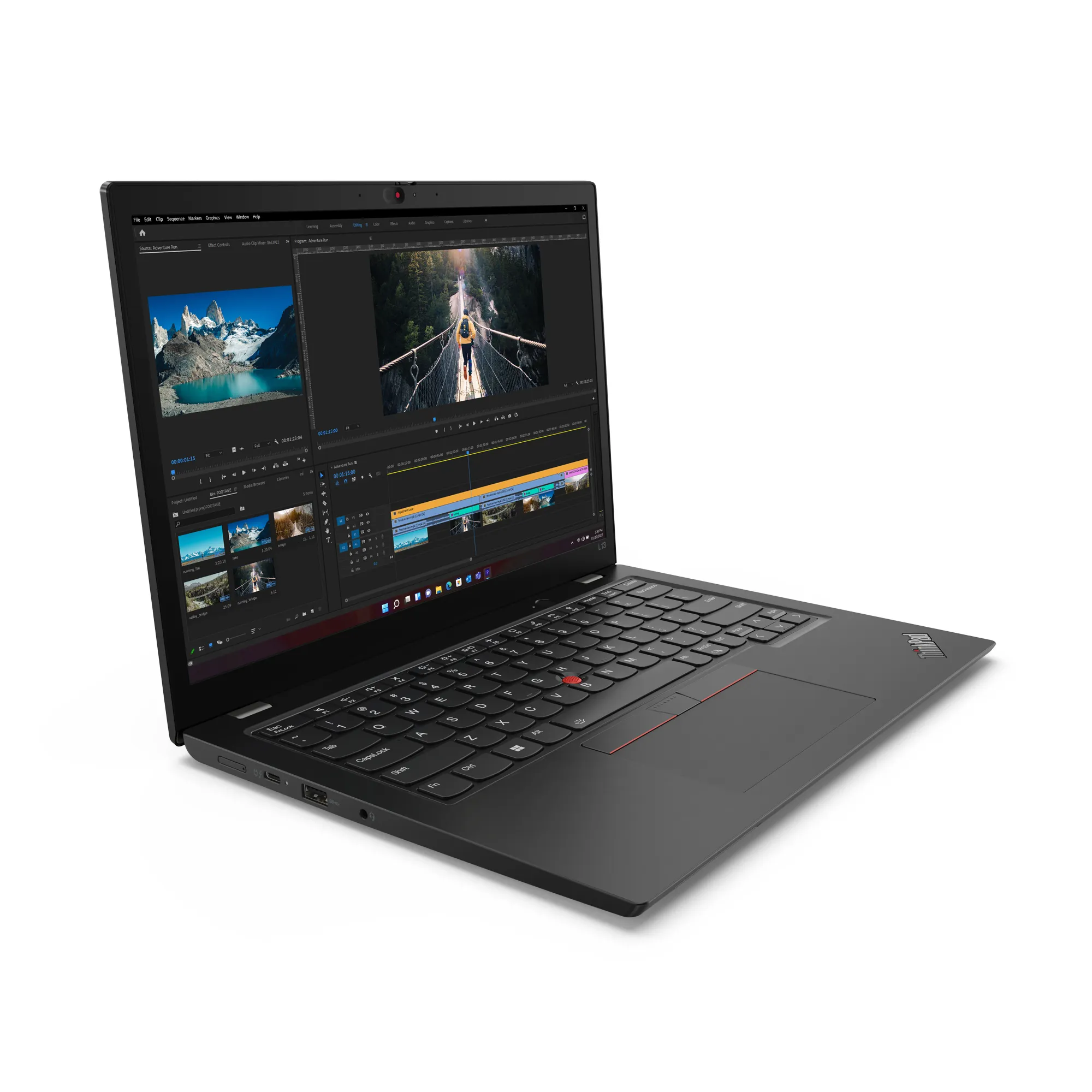 Lenovo ThinkPad L13 Gen 4 13.3" i5-1335U, 16 Gt, 256 Gt, Win 11 Pro -kannettava, musta