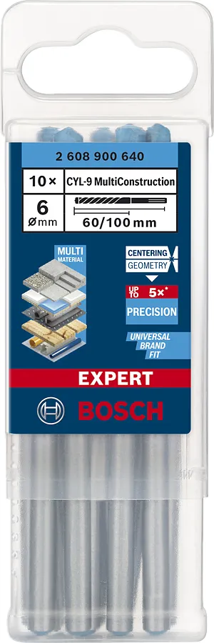 Bosch Expert CYL-9 MultiConstruction Borebit Roterende st&oslash;dbor Skruetr&aelig;kker St&oslash;dn&oslash;gle