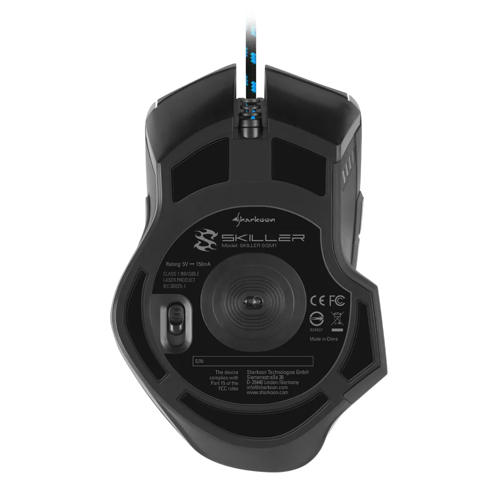 Sharkoon SKILLER SGM1 Wired Gaming Mouse, Black