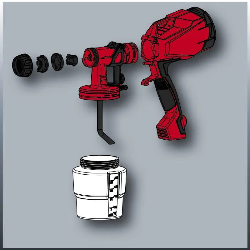 Einhell Paint spray gun TC-SY 400 P (red/black, 400 watts)