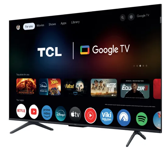 TCL 50C61K 50" 4K QD-Mini LED Google TV, 144 Hz, HDR10+, Dolby Vision IQ, metallic