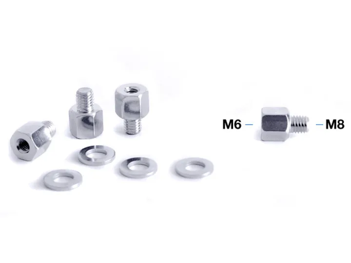 Multibrackets M M6 to M8 Adapter - Ruuvi - hopea (pakkaus sis&auml;lt&auml;&auml; 4)