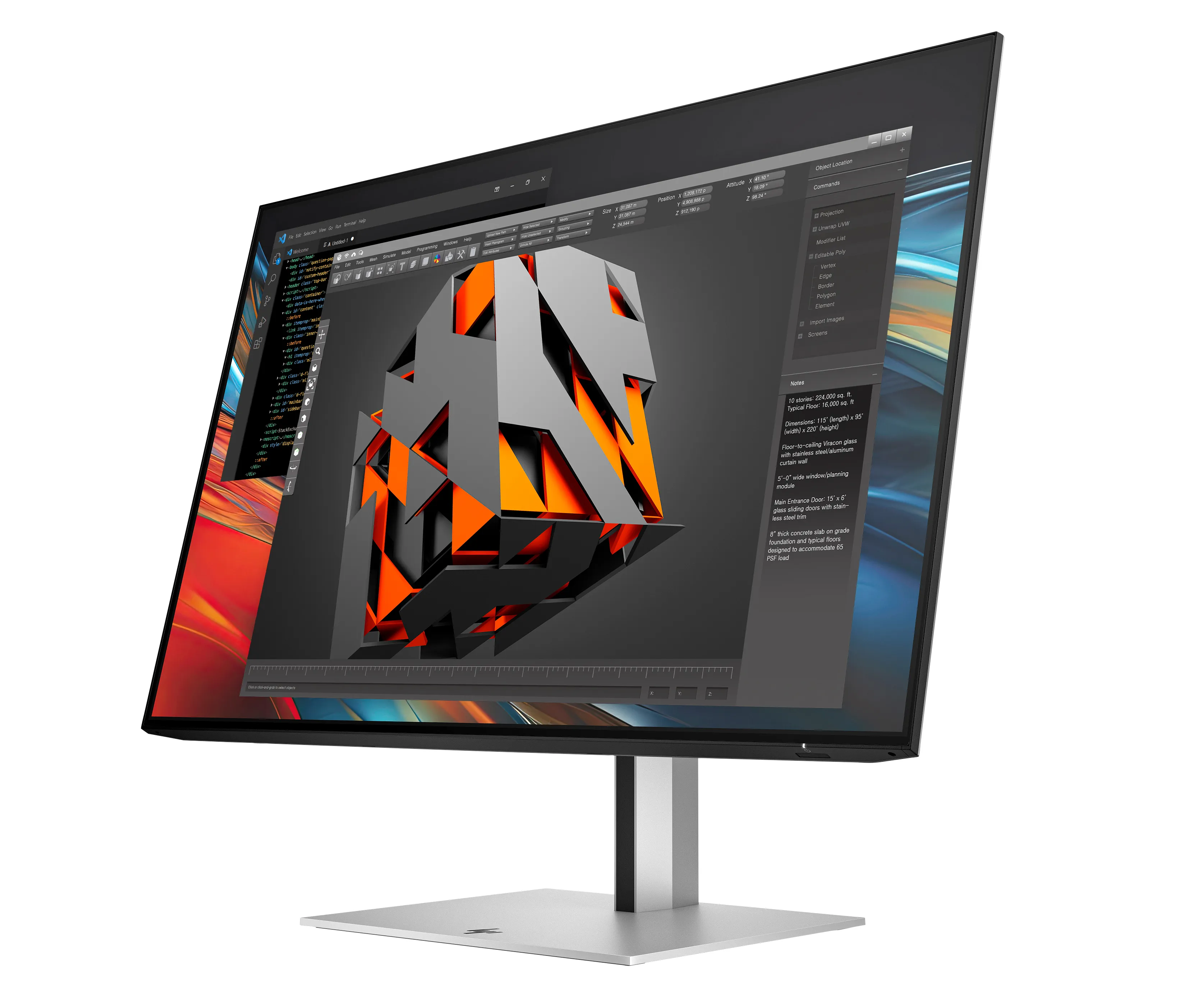 HP Series 7 Pro 724pn 24" WUXGA, IPS Monitor with USB-C hub