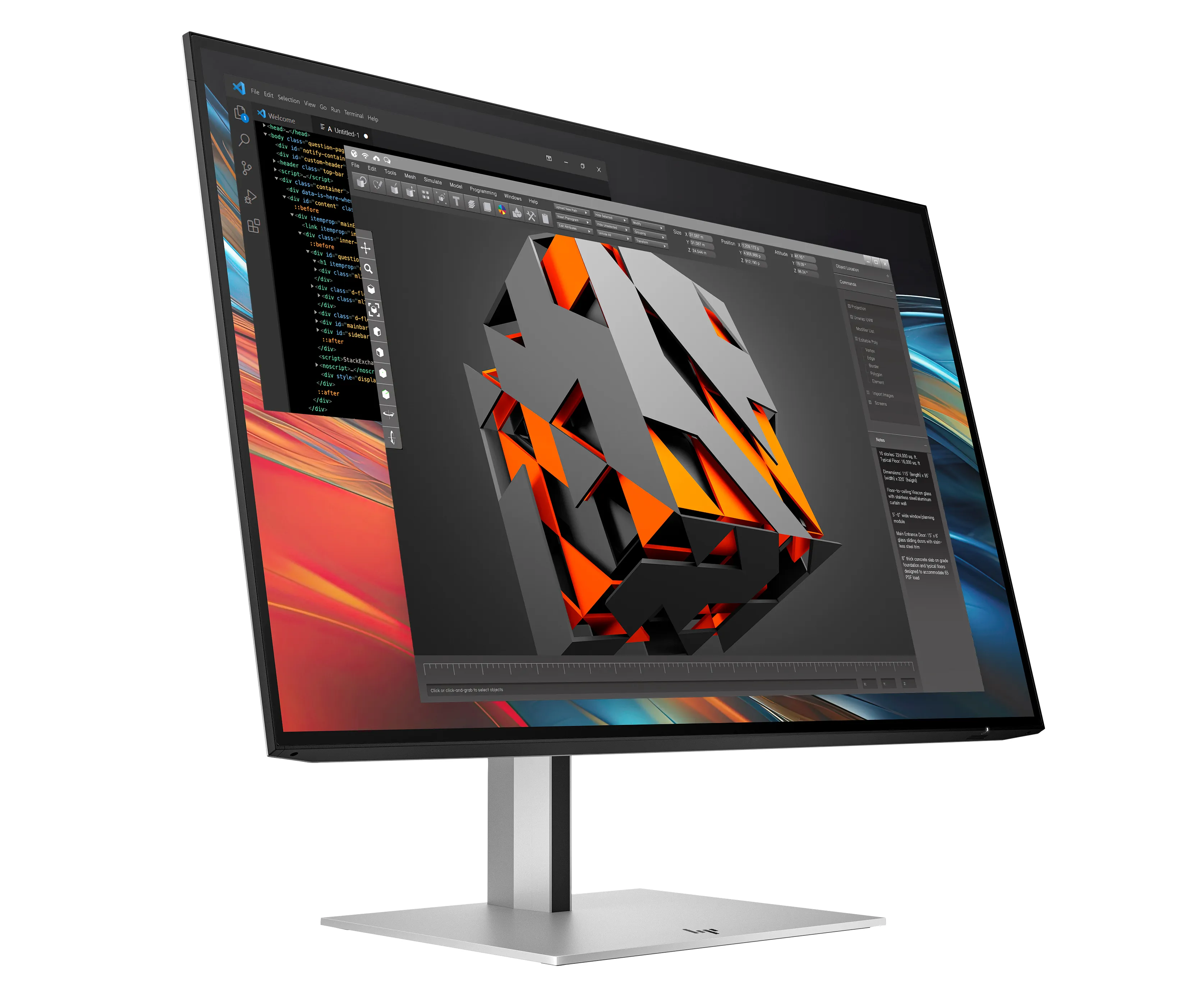 HP Series 7 Pro 724pn 24" WUXGA, IPS Monitor with USB-C hub