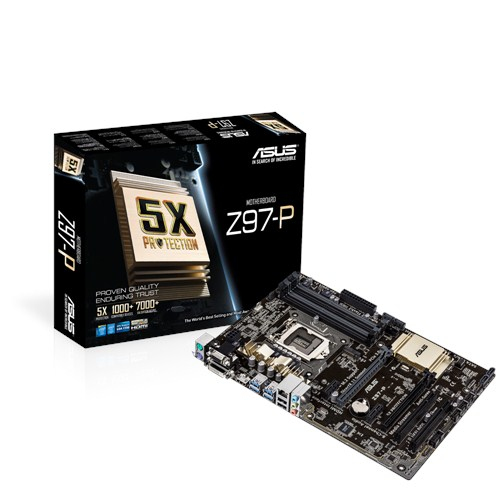 ASUS Z97-P LGA1150 Intel Z97 4x DDR3 max 32GB PCI-E HDMI DVI-D D-Sub ATX