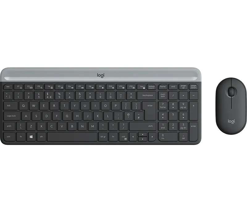 Logitech MK470 Slim -langaton näppäimistö ja hiiri, Grafiitti