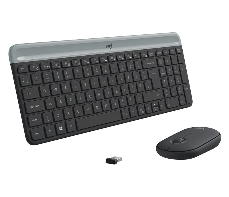 Logitech MK470 Slim -langaton näppäimistö ja hiiri, Grafiitti