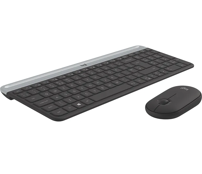 Logitech MK470 Slim -langaton näppäimistö ja hiiri, Grafiitti