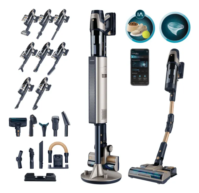 Cecotec Conga Rockstar 11500 Odyssey Station Connected IA 5000 Ah 850 W 29.6 V Stick vacuum cleaner, Black