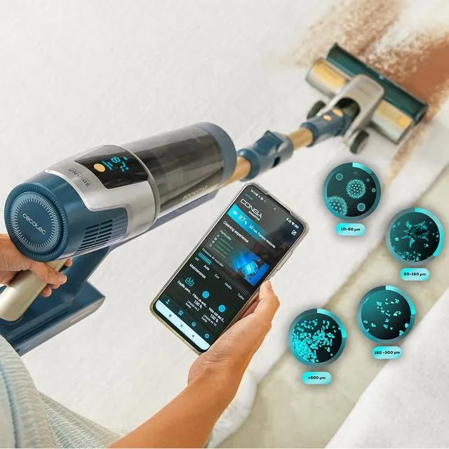 Cecotec Conga Rockstar 11500 Odyssey Station Connected IA 5000 Ah 850 W 29.6 V Stick vacuum cleaner, Black