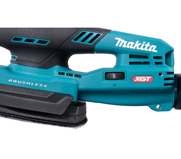 Makita &ndash; batteridriven vinkelslip 40 V, utan batteri och laddare