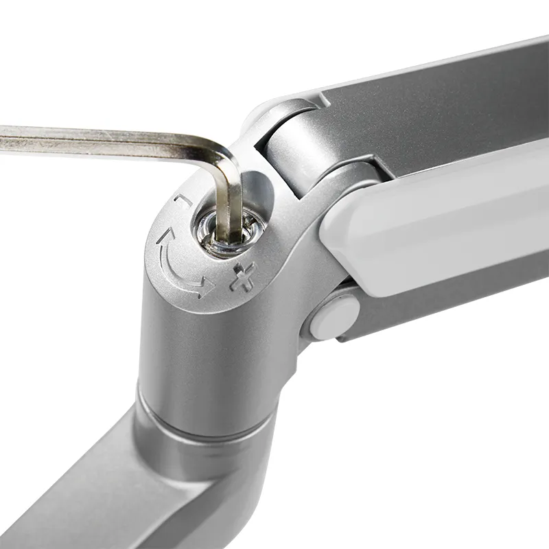 Logilink Single Gas Spring - moitor arm, Silver, 17-32", 9kg
