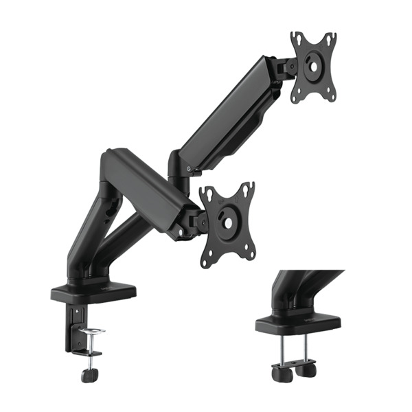 LogiLink BP0177 Monitor Arm, for 2 monitors, 17-32", with gas spring, 9kg, Black
