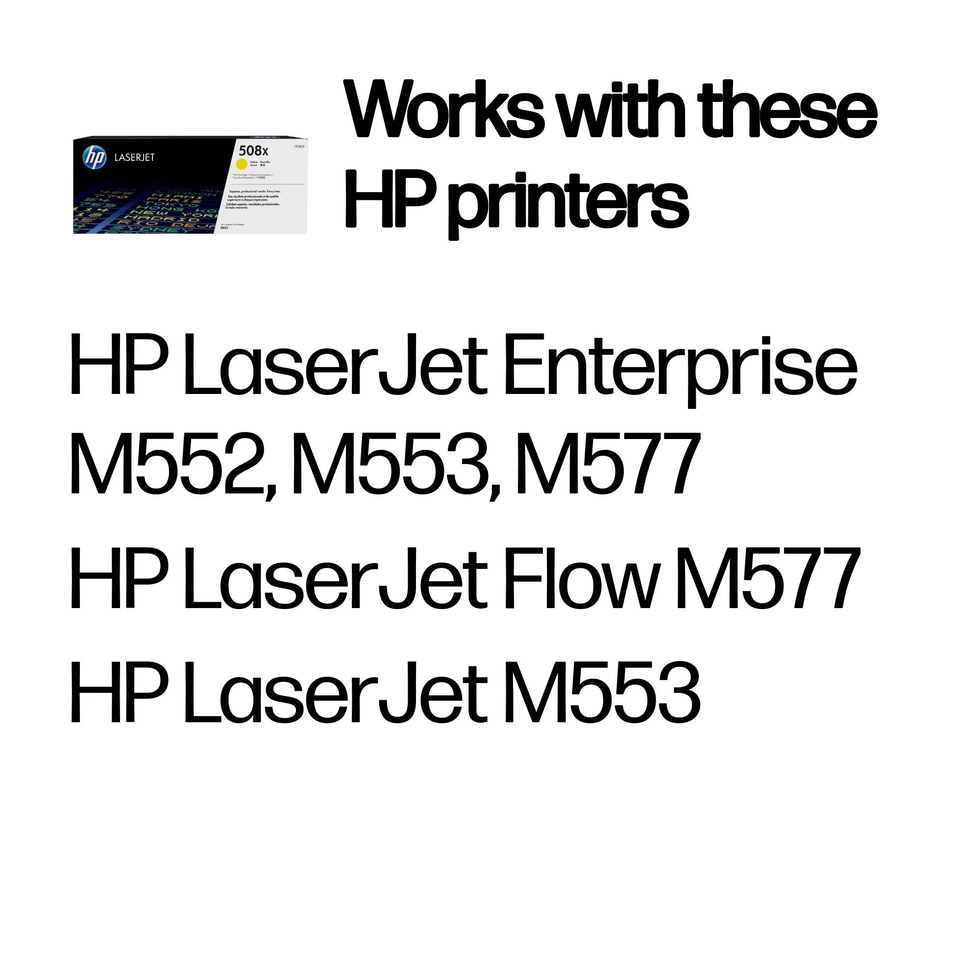 HP 508X toner cartridge, Yellow