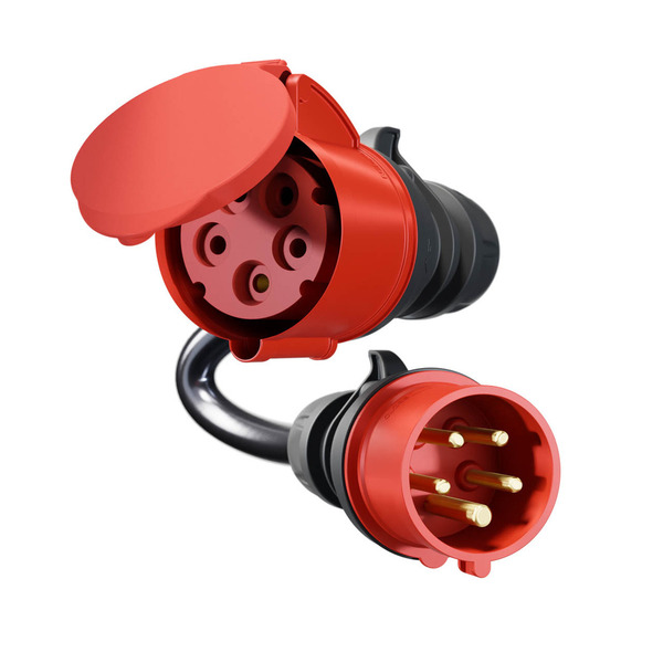 go-e CH-04-06 Adapter Cable for Gemini flex 22 kW to 16 A CEE Red