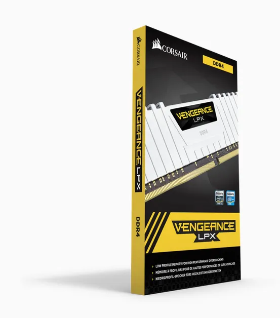 Corsair VENGEANCE LPX 16GB (2 x 8GB) DDR4 3200 MHz, CL16 Memory, White (XMP)