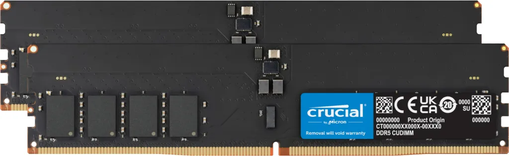 Crucial CT2K16G64C52CU5 32GB (2 x 16GB) DDR5 , 52 - memory, Black