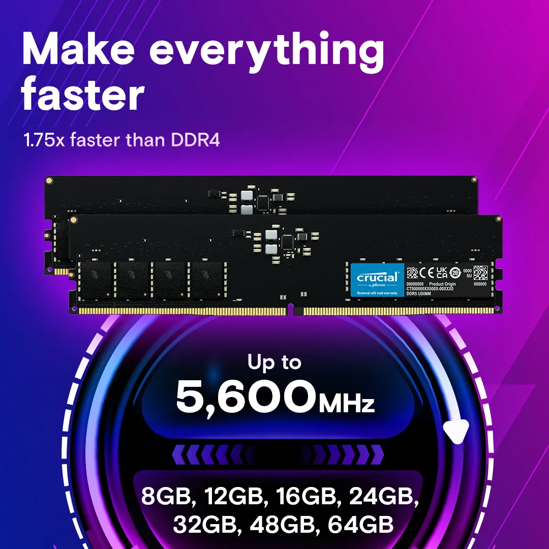 Crucial 128GB Kit2 DDR5-5600 UDIMM