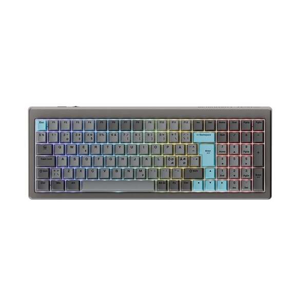 DUCKY Cushion 98 Mekaniskt tangentbord - Nickel - Nordic ISO - Shush Tactile - 98% - Tri-Mode
