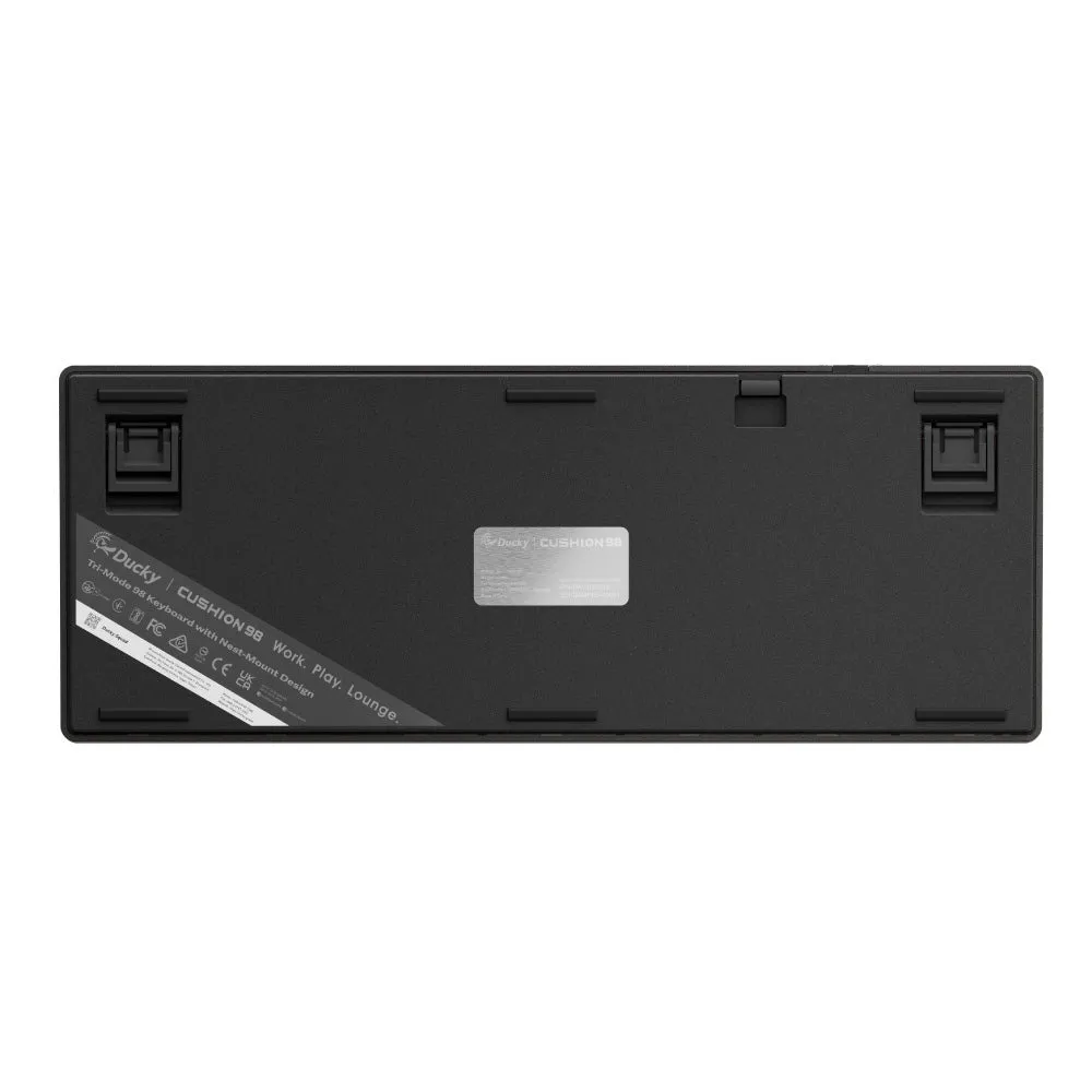 DUCKY Cushion 98 Mechanical Keyboard - Nickel - Nordic ISO - Shush Tactile - 98% - Tri-Mode