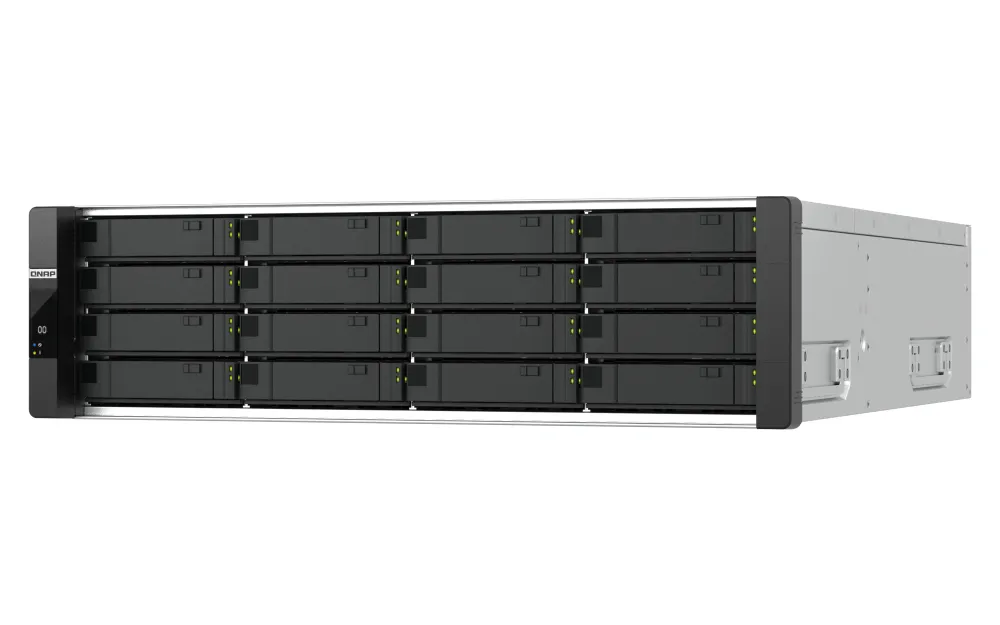 QNAP ES1686DC-R2-2142IT-128G - N&auml;tverkslagring, Svart, Gr&aring;