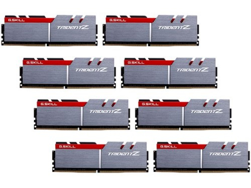 G.SKILL Trident Z 64GB (8 x 8GB) DDR4 3200 MHz, CL16 Memory, Grey/Red (XMP)