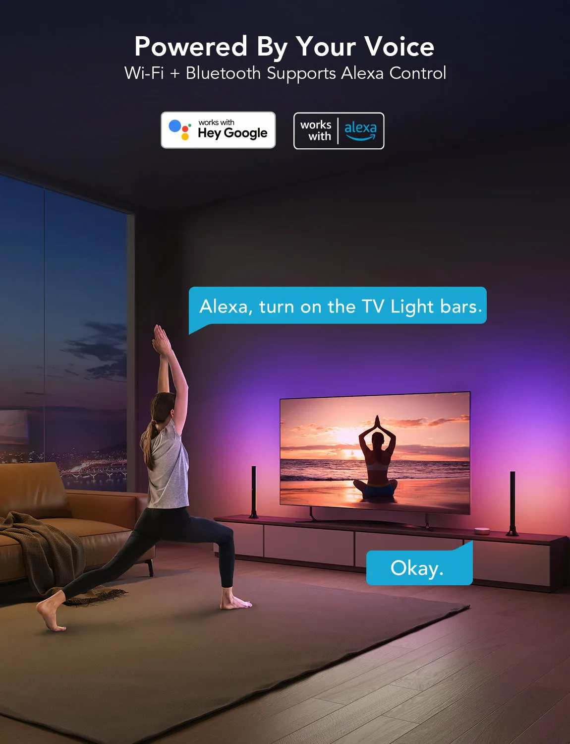 Govee Flow Plus TV Light Bars -valopaneelit, 40&quot;-70&quot;