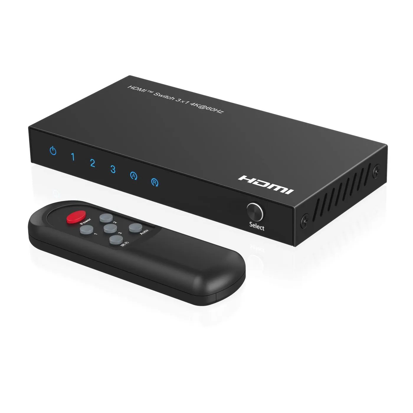 4K@60Hz HDMI Switch 3x1, HDCP 2.2, w/ Remote control