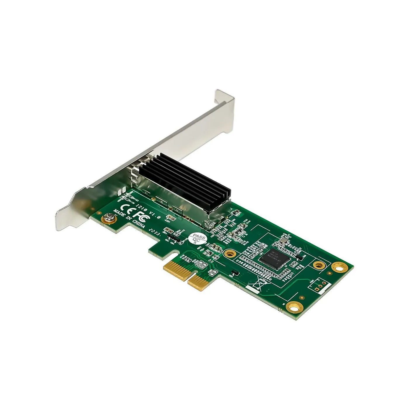 MICROCONNECT MC-PCIEX1-I210-F1 - Verkkokortti, Vihre&auml;/Musta