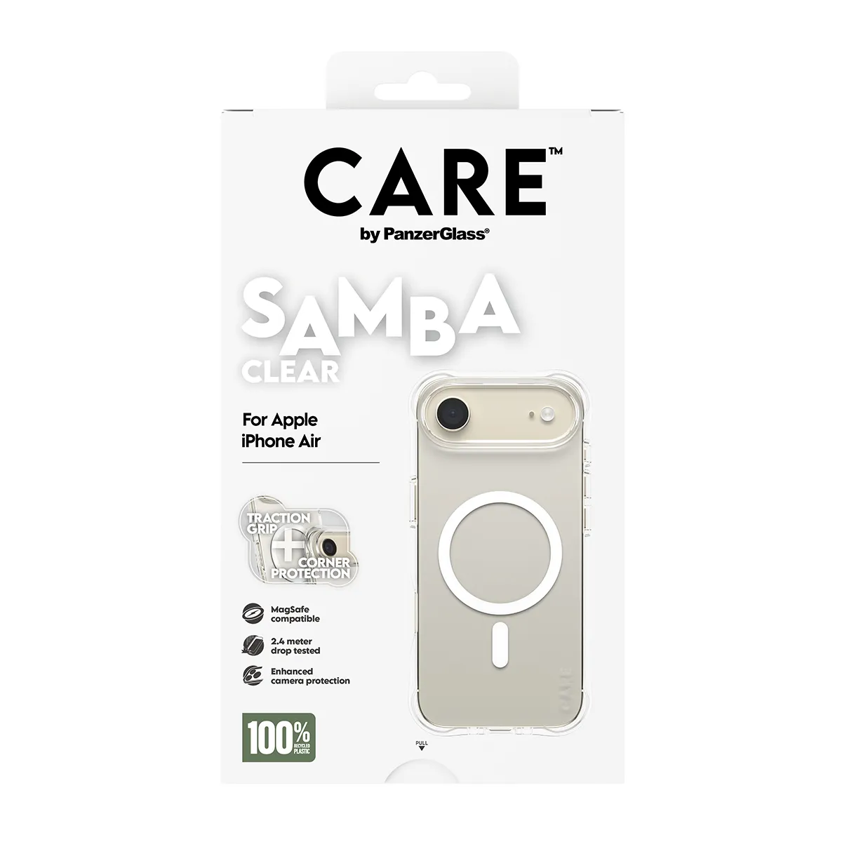 CARE by PanzerGlass Samba MagSafe fodral f&ouml;r iPhone Air, transparent / vit
