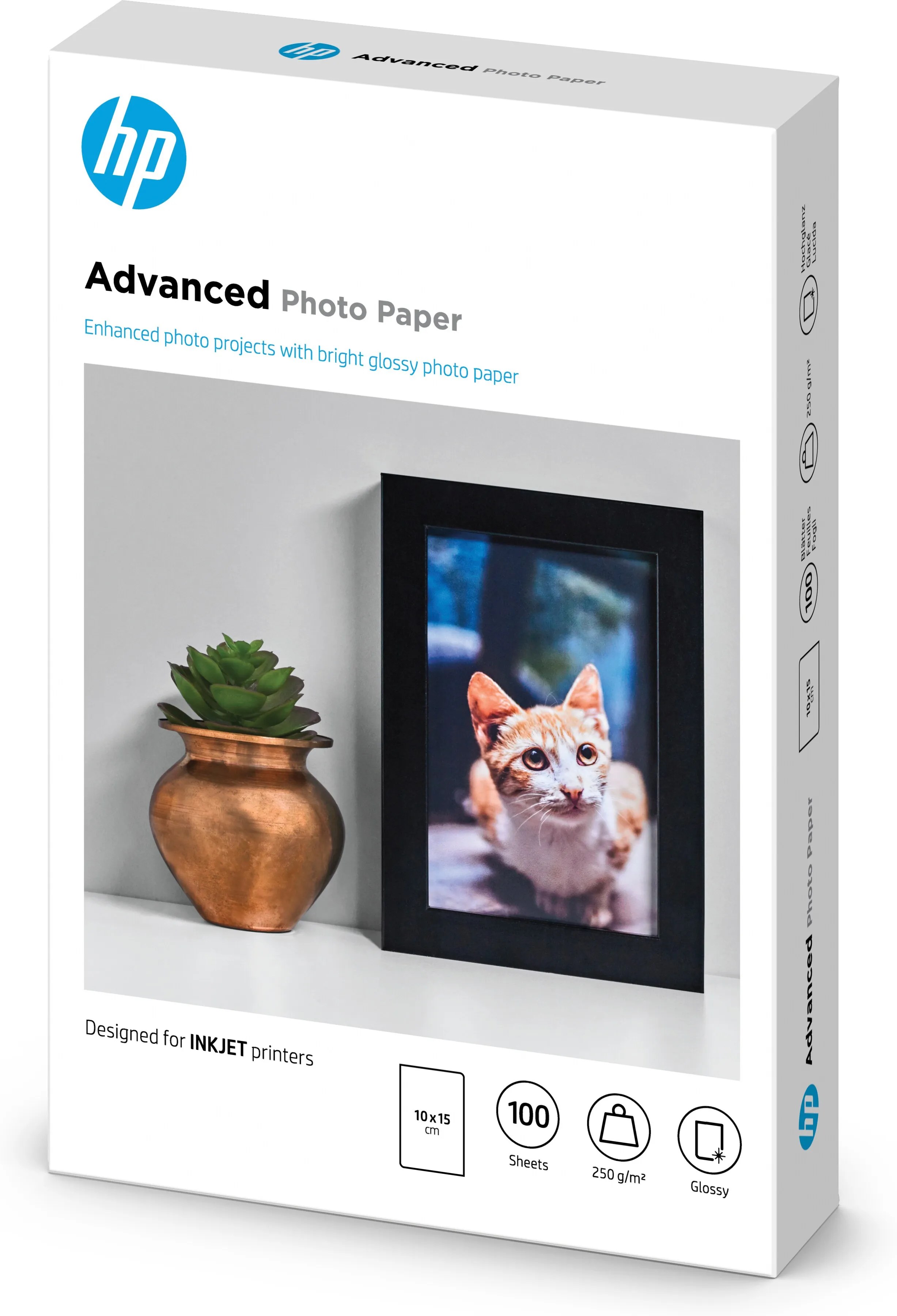 HP Advanced Photo paper glossy 100sheet 10x15 cm borderless 250g/m2