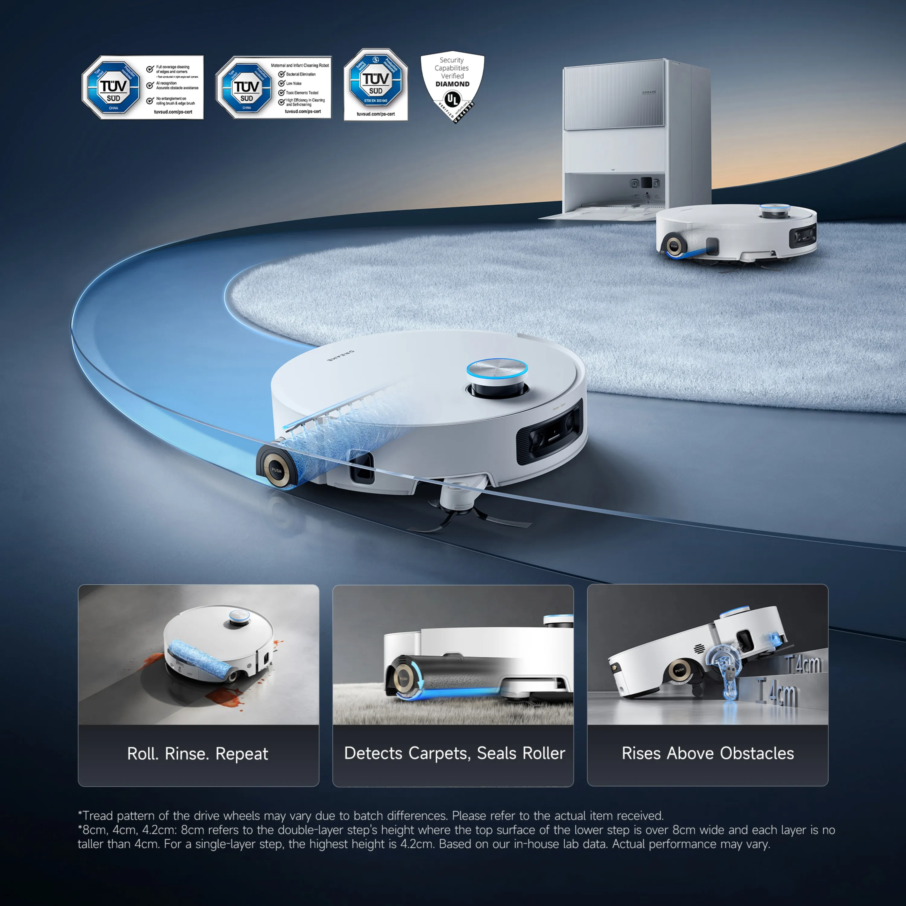 Dreame Aqua 10 Ultra - robotdammsugare, vit