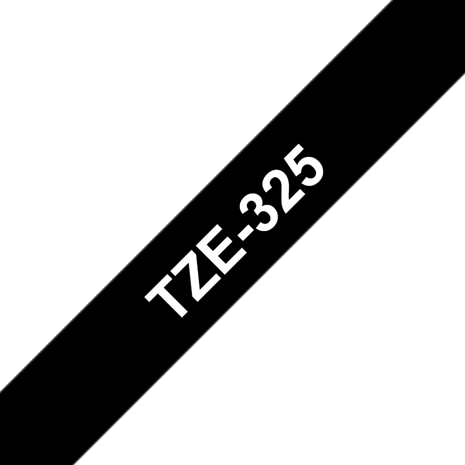 BROTHER TZE325 9 WHITE ON BLACK
