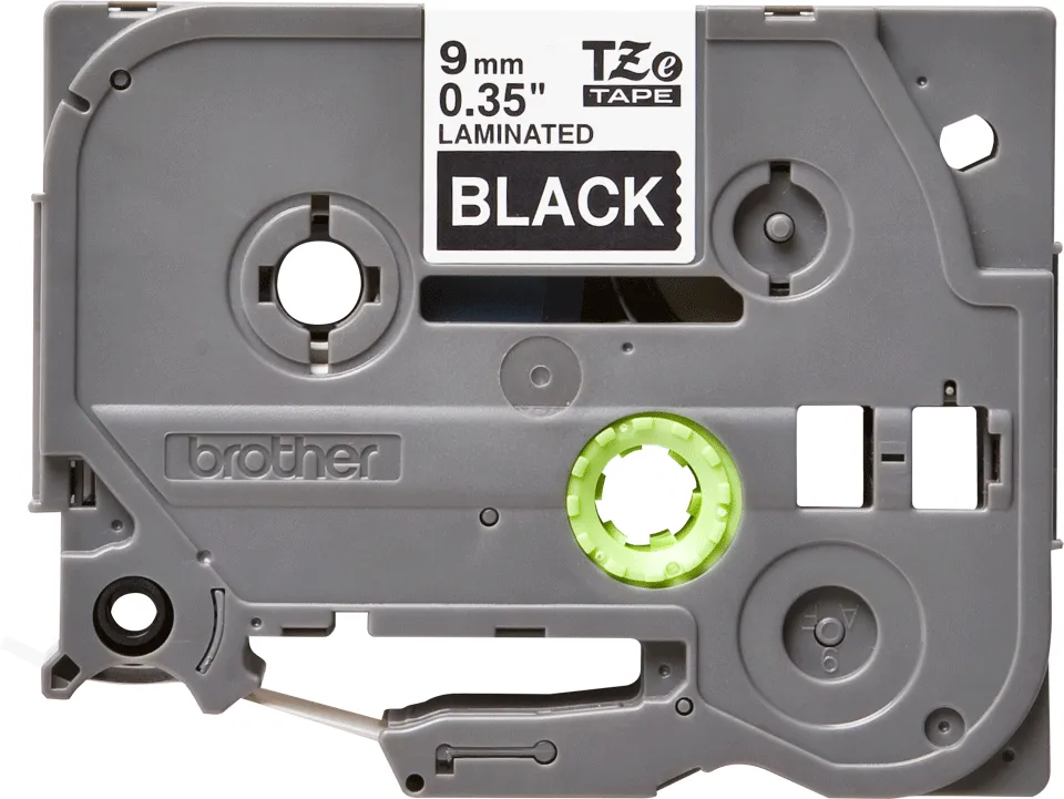 BROTHER TZE325 9 WHITE ON BLACK