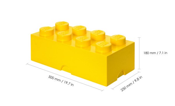Room Copenhagen LEGO Storage Brick 8 yellow - RC40041732